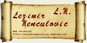 Ležimir Menčulović vizit kartica